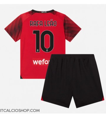 AC Milan Rafael Leao #10 Prima Maglia Bambino 2023-24 Manica Corta (+ Pantaloni corti)